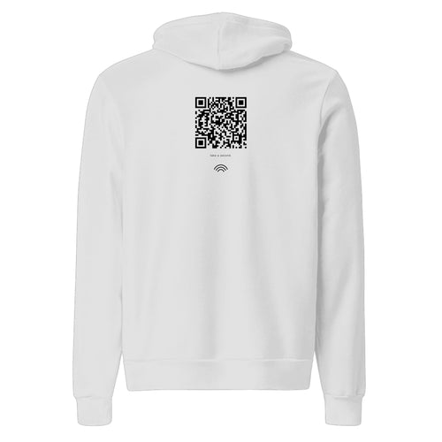 white-hoodie back — QR code